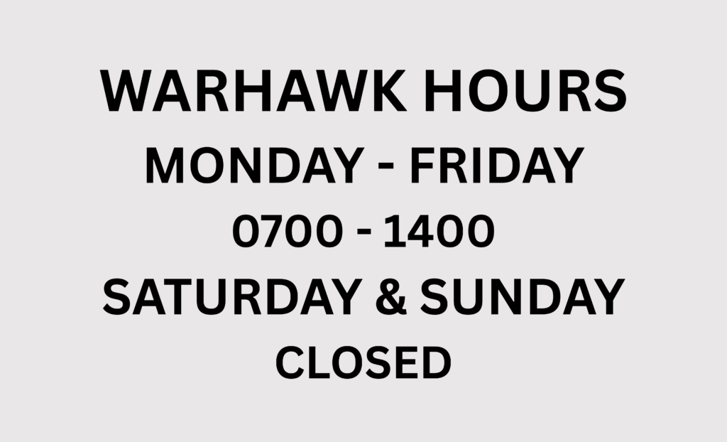 warhawk cafe hours